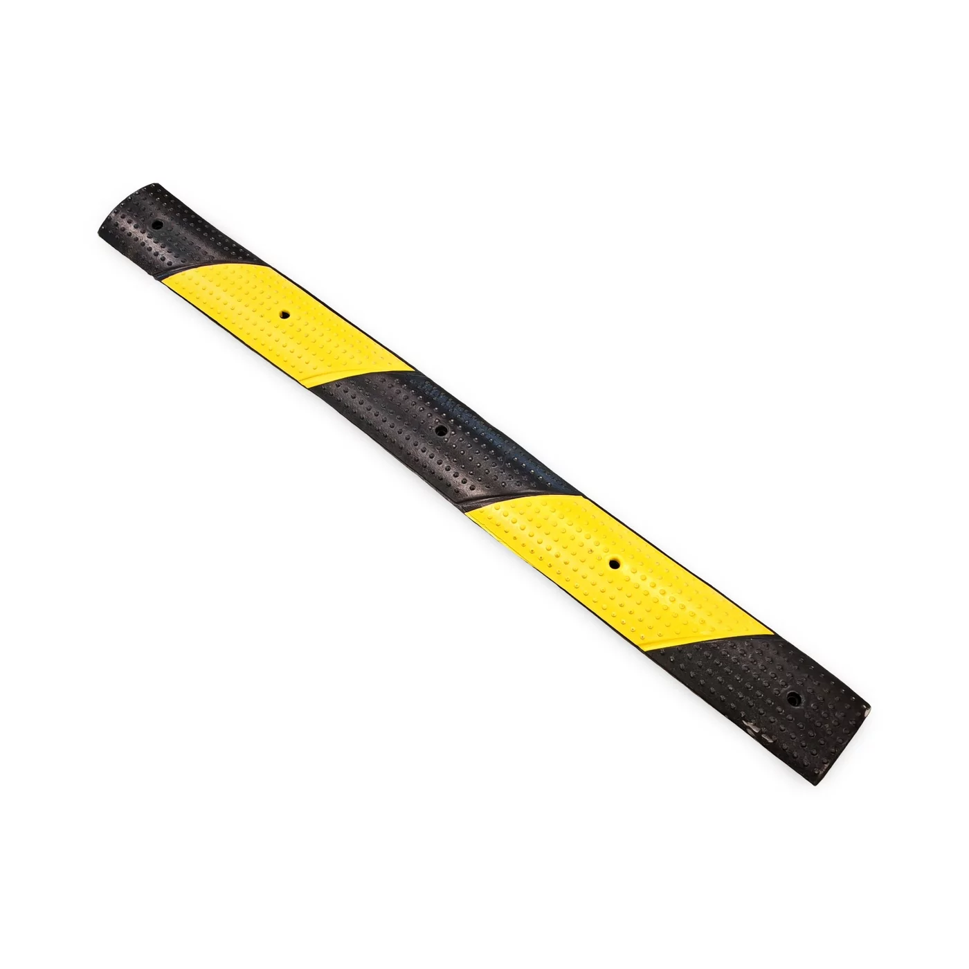 Čierno-žltý gumový spomaľovací prah FLOMA SB79 - dĺžka 100 cm, šírka 10 cm, výška 2 cm