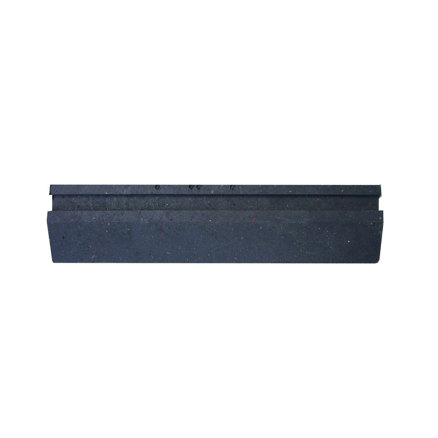 Čierny plastový nájazd "pod" pre plastové podlahové dosky - dĺžka 40 cm, šírka 10 cm a výška 2,2 cm