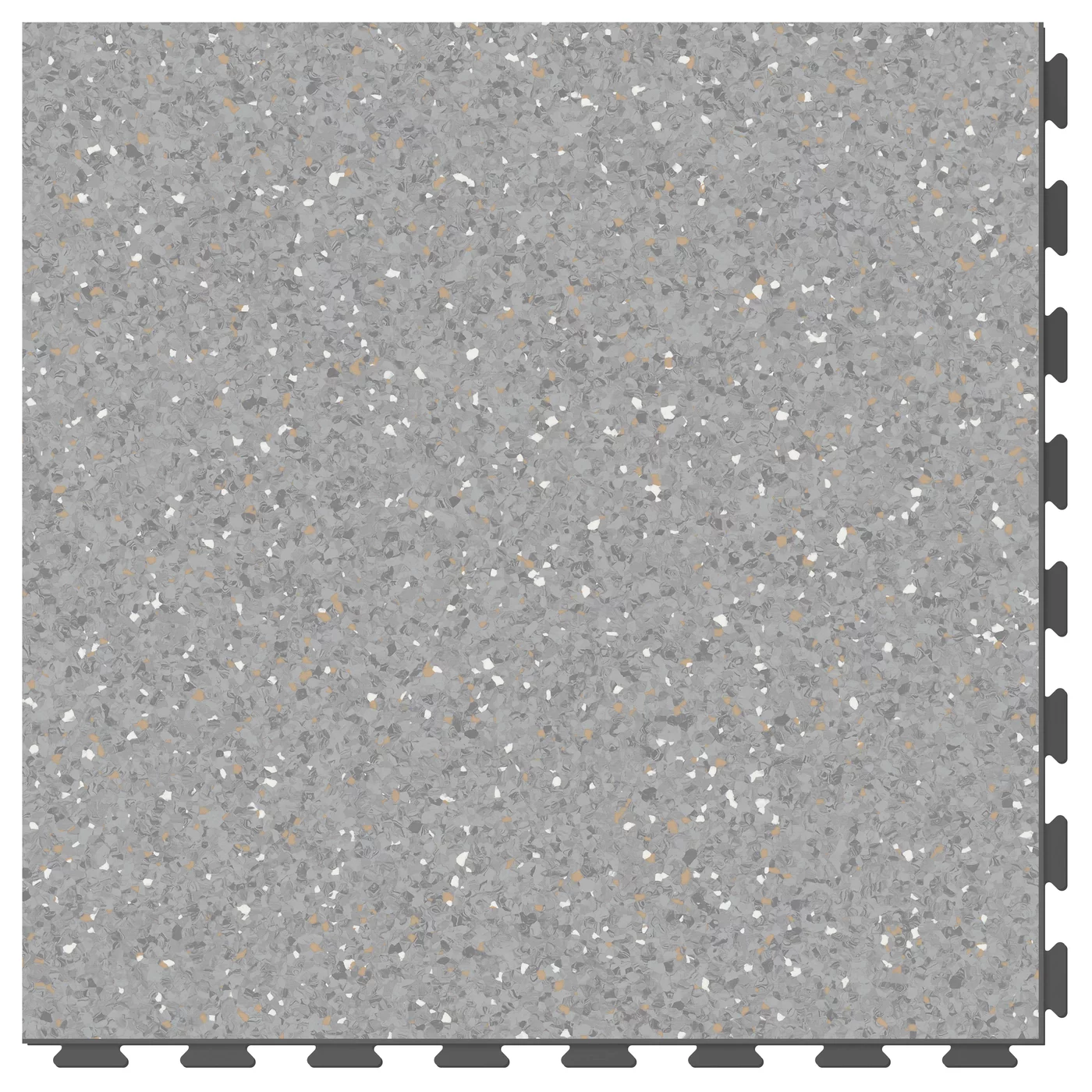 Šedá plastová vinylová dlažba Fortelock Business Sauda Hidden Treasure G002 - délka 64 cm, šířka 64 cm, výška 0,7 cm