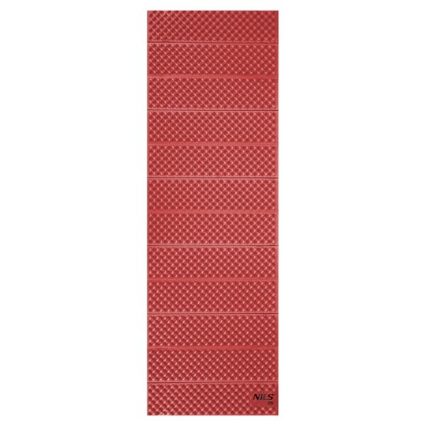 Červená skládací pěnová karimatka NILS CAMP NC1768 - délka 188 cm, šířka 60 cm, tloušťka 2 cm