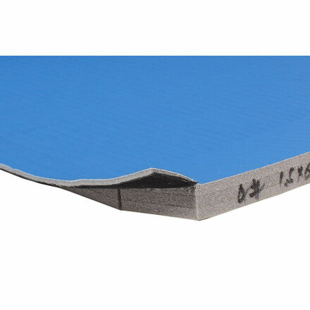 Modrý skladací modulový gymnastický koberec - dĺžka 600 cm, šírka 150 cm, výška 3 cm