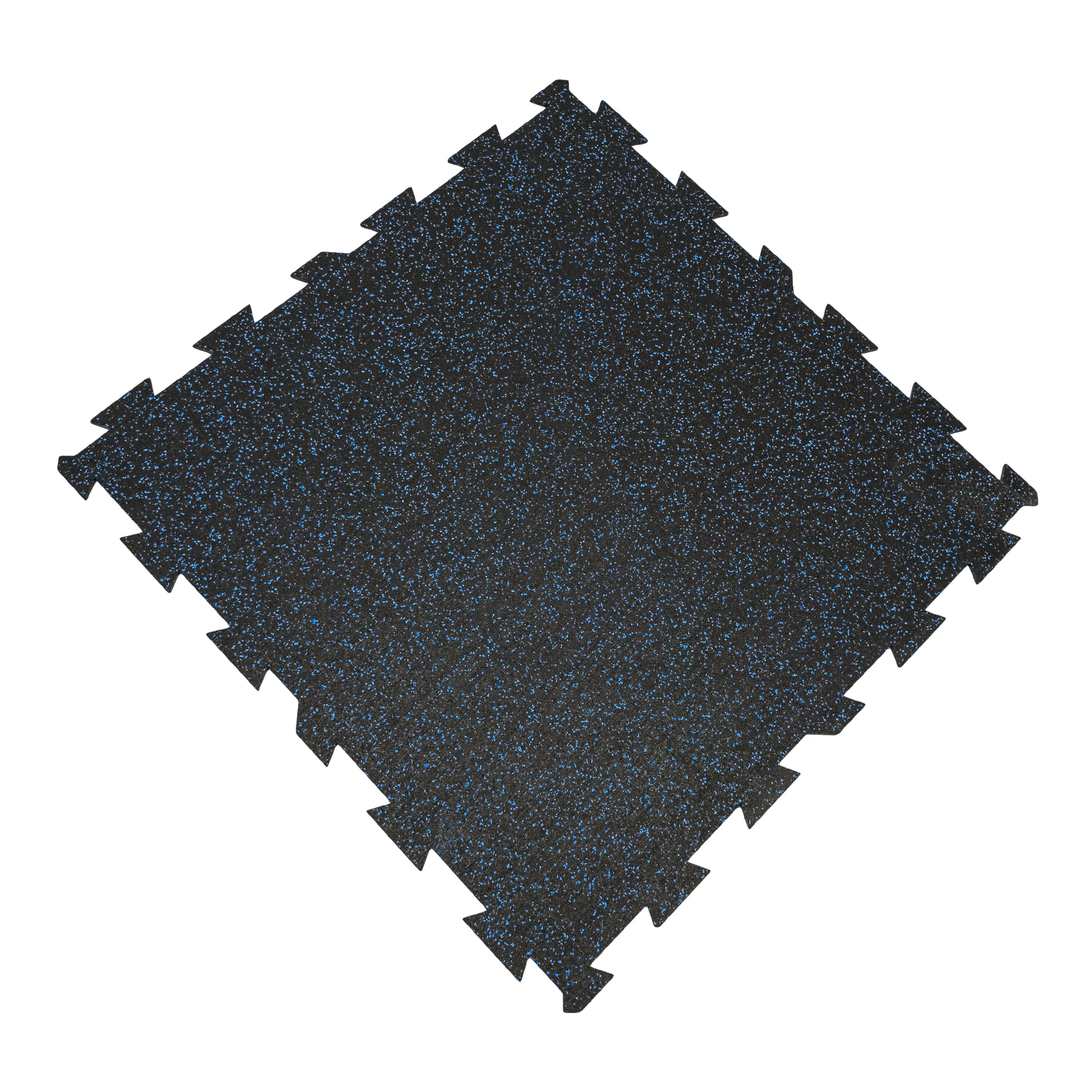 Čierno-modrá gumová modulová puzzle dlažba (stred) FLOMA FitFlo SF1050 - dĺžka 100 cm, šírka 100 cm, výška 1 cm