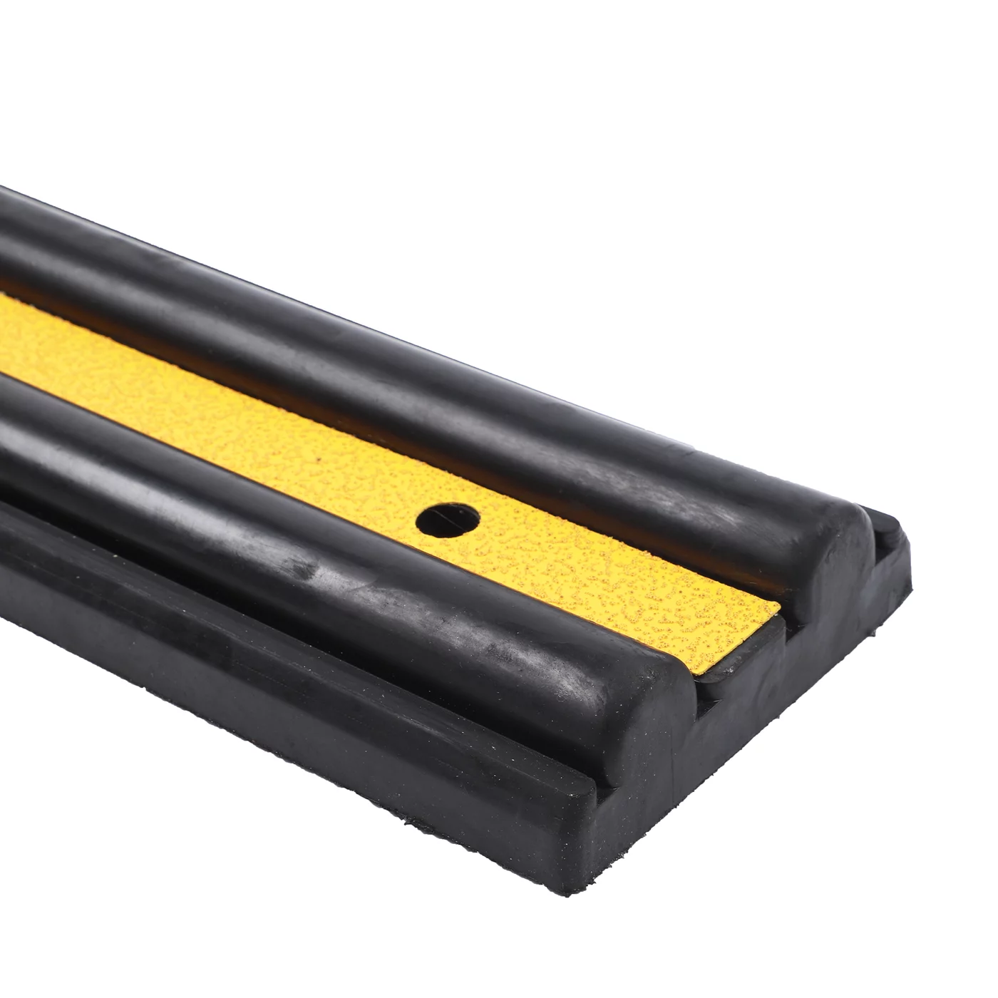 Wandschutz aus Gummi FLOMA - Länge 100 cm, Breite 16 cm, Höhe 5 cm - Schwarz-Gelb