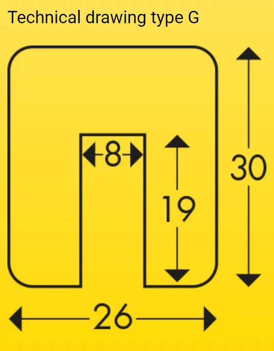 Zabezpieczenie narożników ściennych pianką czarno-żółtą (profil U) - długość 100 cm, szerokość 2,6 cm, wysokość 3 cm