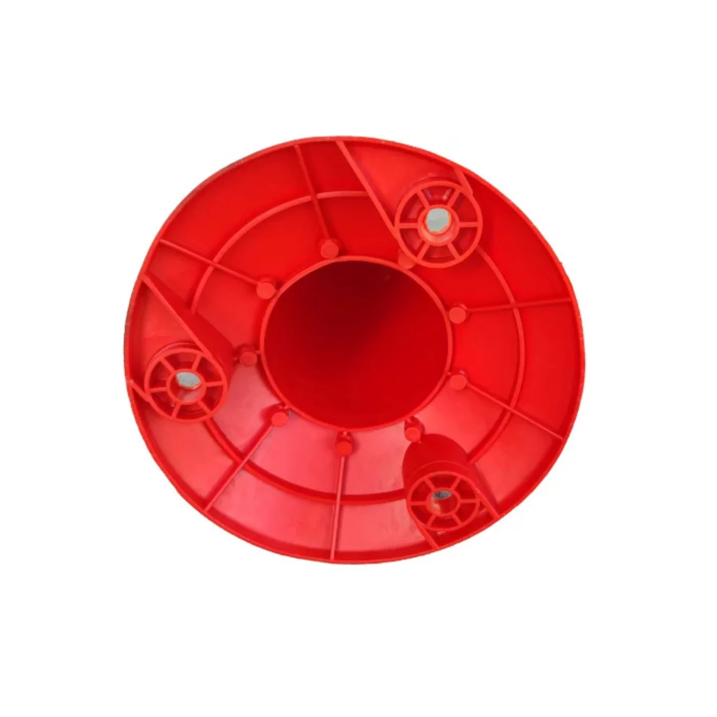 Červený plastový sloupek s reflexním pruhem - průměr 7 cm, výška 45 cm