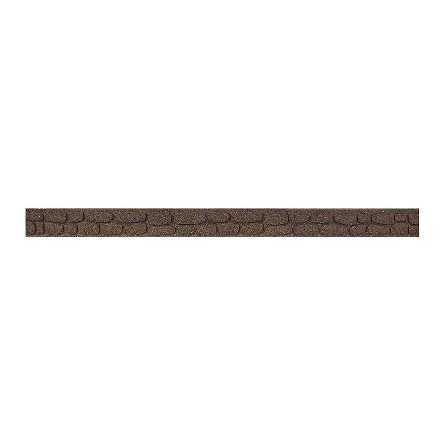Hnedý gumový záhradný obrubník FLOMA Rockwall - dĺžka 122 cm, šírka 5,1 cm, výška 8,9 cm