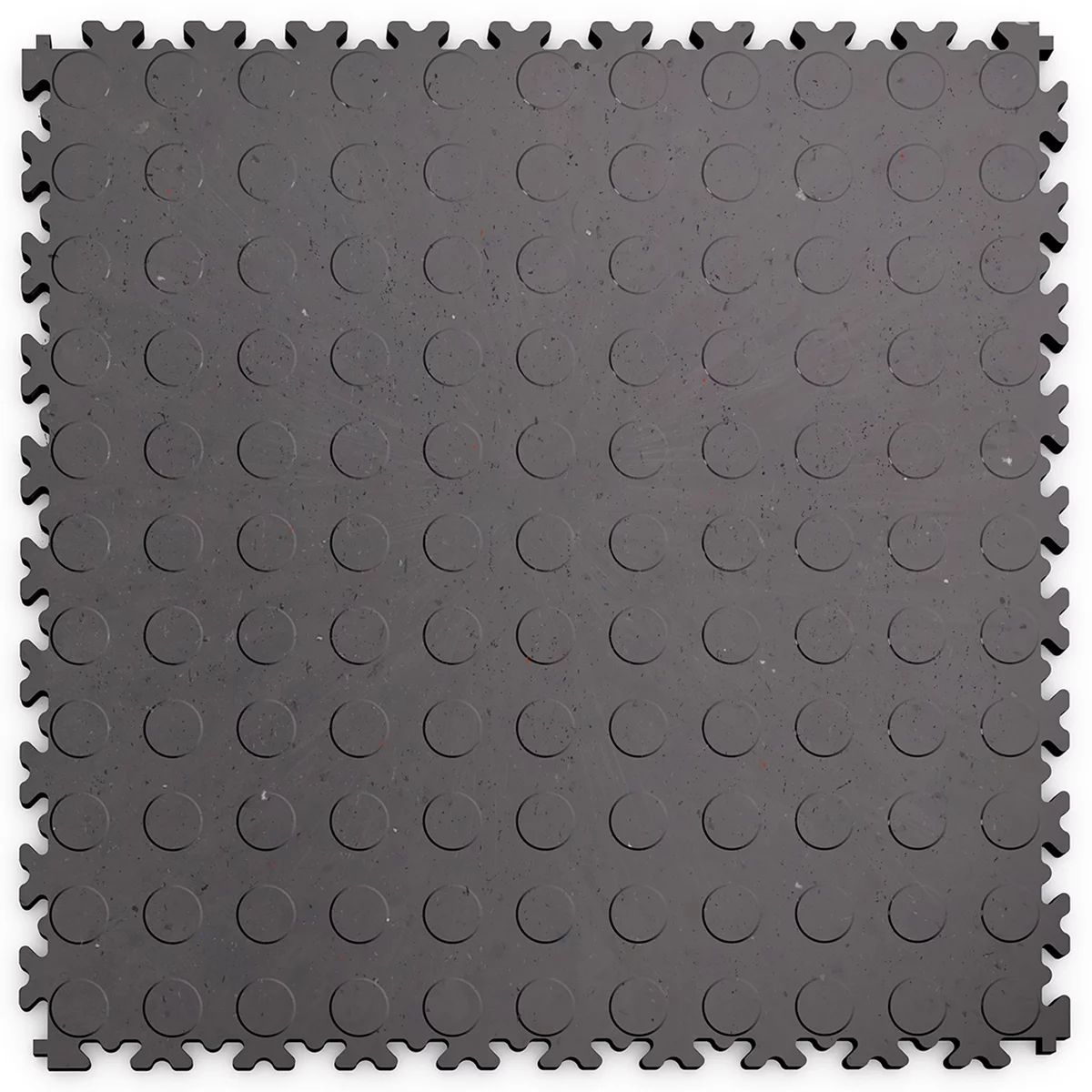 Grafitová plastová (PVC) záťažová dlažba Fortelock Industry ECO (peniažky) - dĺžka 51 cm, šírka 51 cm, výška 0,7 cm