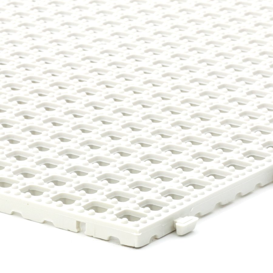 Biela plastová terasová dlažba Linea Flextile - dĺžka 39 cm, šírka 39 cm a výška 0,8 cm