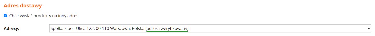 Procedura weryfikacji adresu dostawy przez administratora (PL)