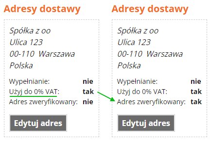 Procedura weryfikacji adresu dostawy przez administratora (PL)