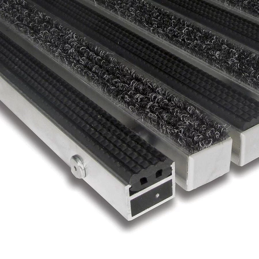 Textilní gumová hliníková vstupní rohož FLOMA Alu Standard (Bfl-S1)