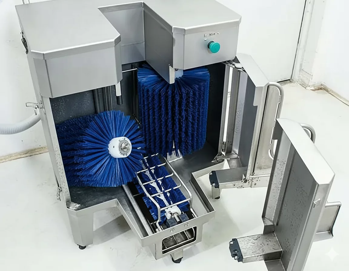 Otvorený Neptun BC1 s bočnými kefami na čistenie vysokej obuvi