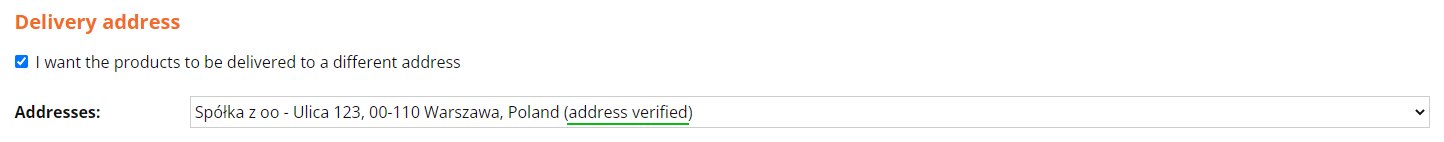 Procedura weryfikacji adresu dostawy przez administratora (PL)